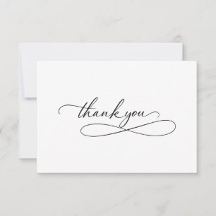Simple Wedding Custom Names Thank You Card