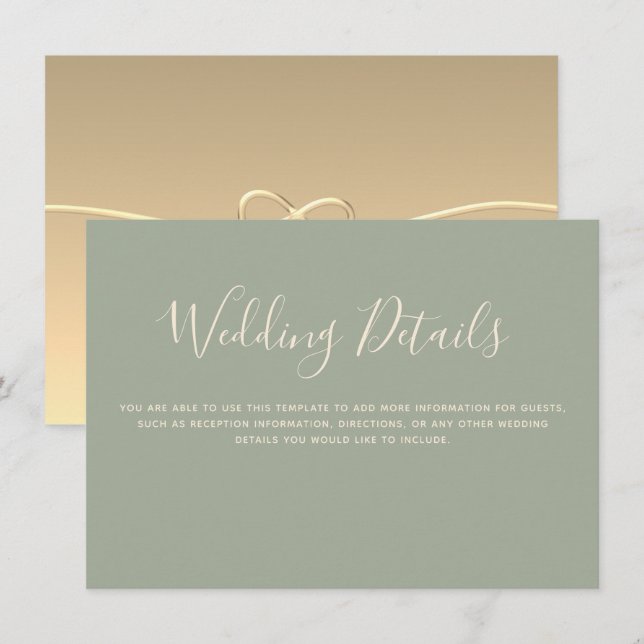 Simple Wedding Details Enclosure Card (Front/Back)