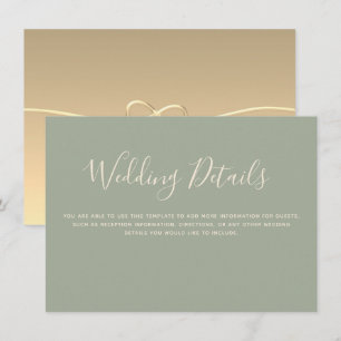 Simple Wedding Details Enclosure Card