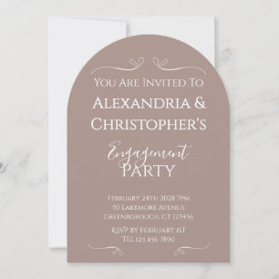 Simple Wedding Engagement Party Invitation