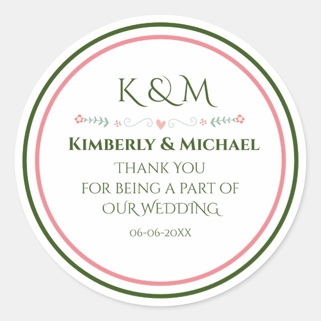 Simple Wedding Envelope Seal (Front)