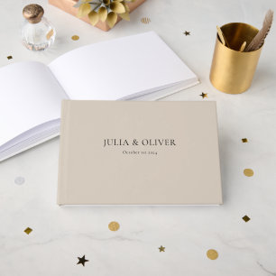 Simple Wedding Guest Book, Linen Wedding Guest Book