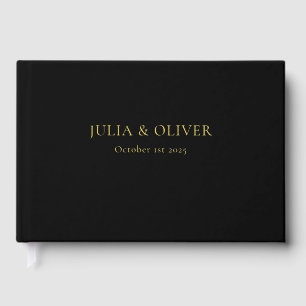 Simple Wedding Guest Book, Linen Wedding Guest Fo Book