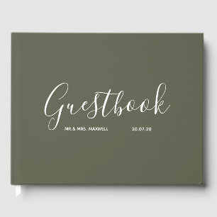 Simple Wedding Guestbook   Colour Minimal Elegant