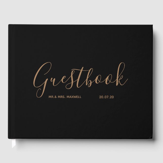 Simple Wedding Guestbook | Colour Minimal Elegant (Front)