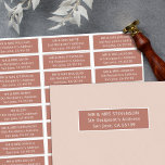 Simple wedding guests address 27 recipients labels<br><div class="desc">These easy-to-customise wedding guest address labels are perfect for your modern minimalist wedding stationery. These stickers can be used for thank-you notes,  save-the-dates,  invites,  and more. A different guest name and address may be printed on each of the 27 labels over an old rose contemporary background</div>