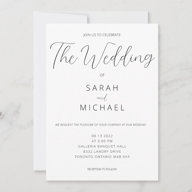 Simple Wedding Invitation (Front)