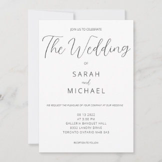 Simple Wedding Invitation