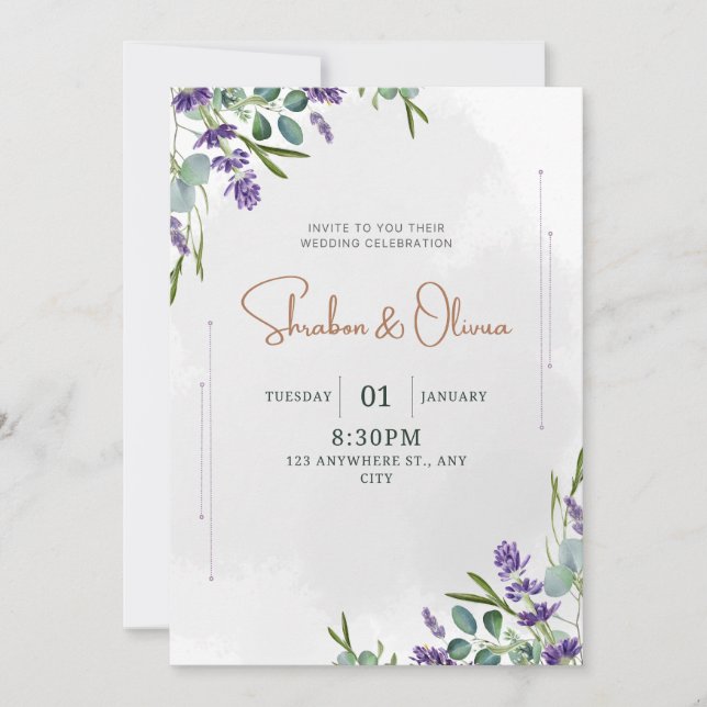 Simple Wedding Invitation (Front)