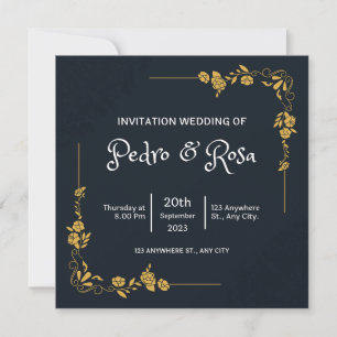 Simple wedding invitation