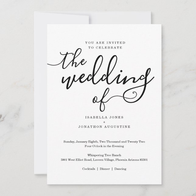 Simple Wedding Invitation (Front)