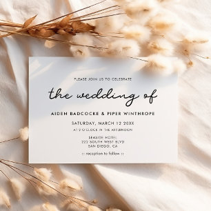 Simple wedding invitation