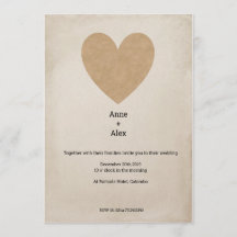 Simple wedding invitation