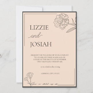 Simple Wedding Invitation 