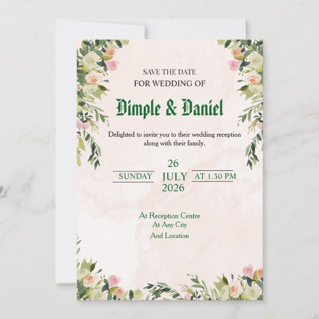Simple Wedding Invitation (Front)