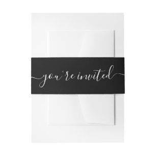 Simple Wedding Invitation Belly Band