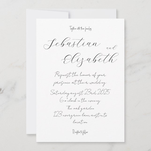 Simple Wedding Invitation card (Front)