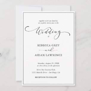 Simple Wedding invitation for blank photos and