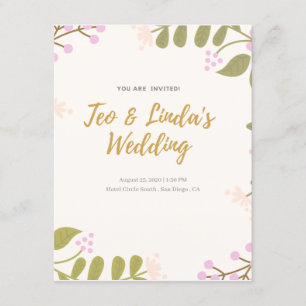 Simple Wedding Invitation/ Modern Wedding Invitati Invitation