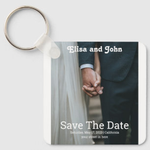 Simple Wedding Invitations elegant Key Ring