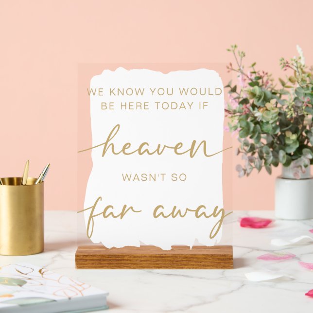 Simple Wedding Memory Table Acrylic Sign (Wedding)