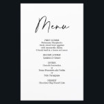Simple wedding Menu Card<br><div class="desc">Simple Wedding menu card</div>