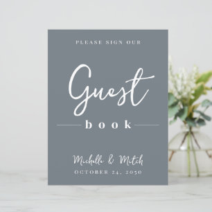 Simple Wedding Minimalist Calligraphy Guest Book