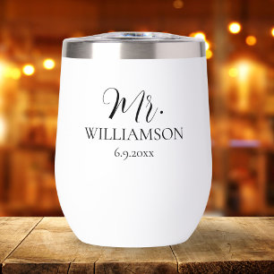 Simple Wedding Mr. Mrs. Names Date Custom