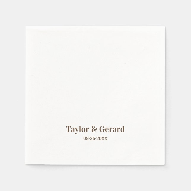 Simple Wedding Napkin (Front)