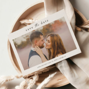 Simple Wedding Photo Save The Date
