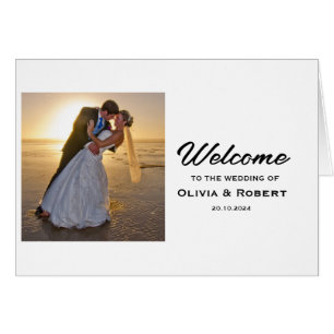 Simple Wedding Photo Tabletop Sign