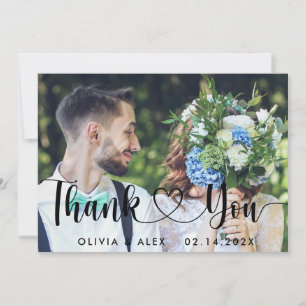  Simple Wedding Photo Thank You Card