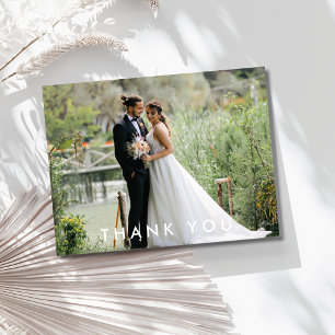 Simple Wedding Photo Thank You Card