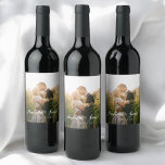 Simple Wedding Photo Wine Label<br><div class="desc">Add your favourite romantic photo for your wedding.</div>