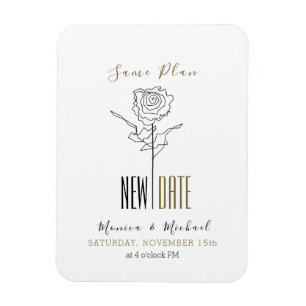 Simple Wedding Postponed Change The Date Magnet