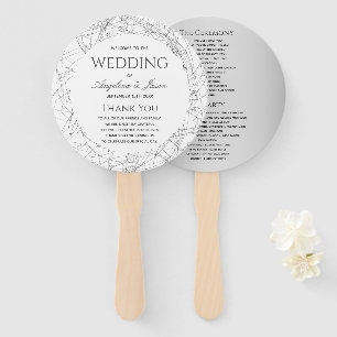 Simple Wedding Program Hand Fan