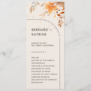 Simple Wedding Program Programme