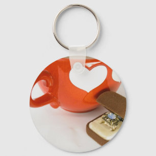 Simple Wedding Proposal Key Ring