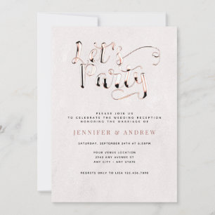 Simple Wedding Reception Invitations