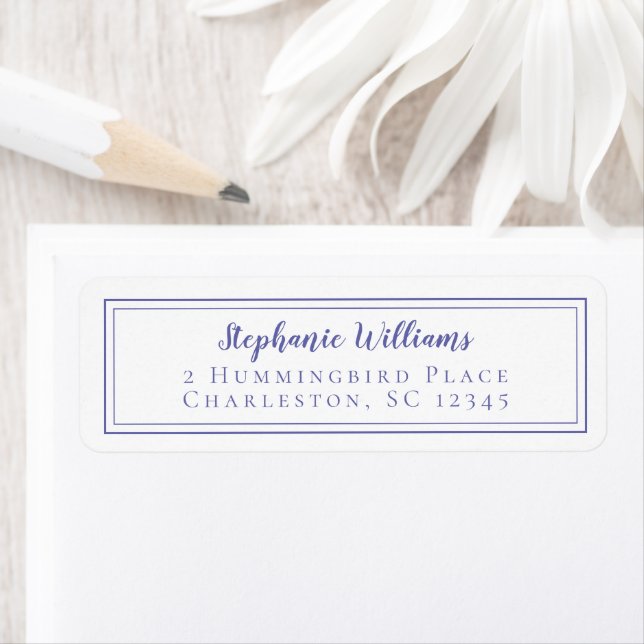 Simple Wedding RSVP Periwinkle Blue Chic (Insitu)