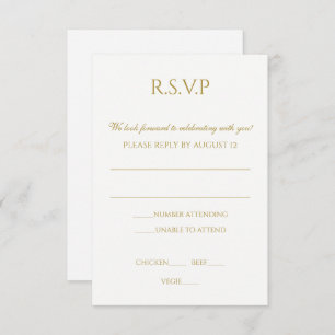 Simple Wedding RSVP PostCard