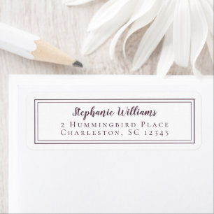 Simple Wedding RSVP Purple White