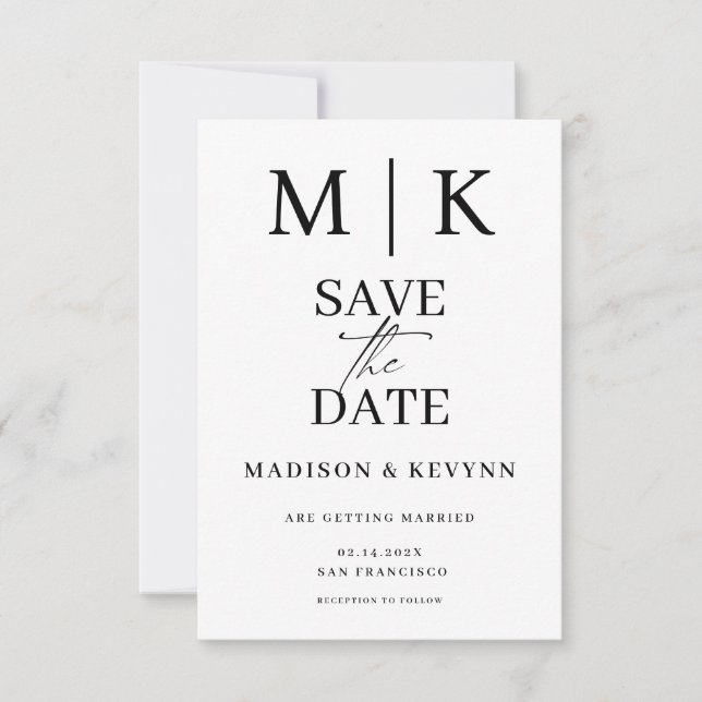 Simple Wedding Save The Date (Front)