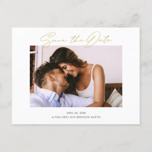 Simple Wedding Save the Date Announcement Postcard