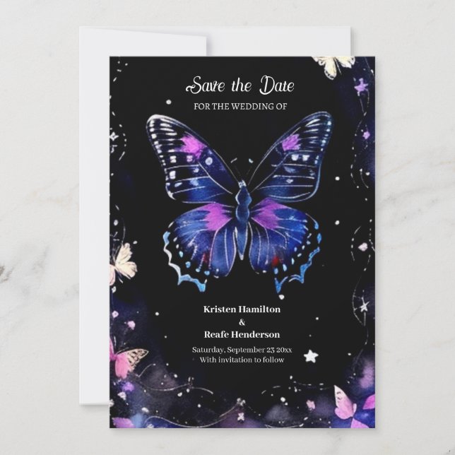 Simple Wedding Save The Date Card (Front)