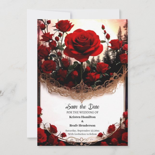 Simple Wedding Save The Date Card (Front)