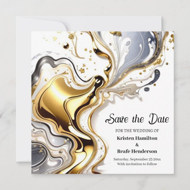 Simple Wedding Save the Date Card (Front)