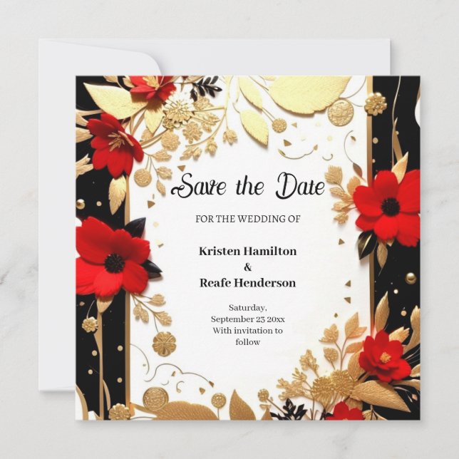 Simple Wedding Save the Date Card (Front)