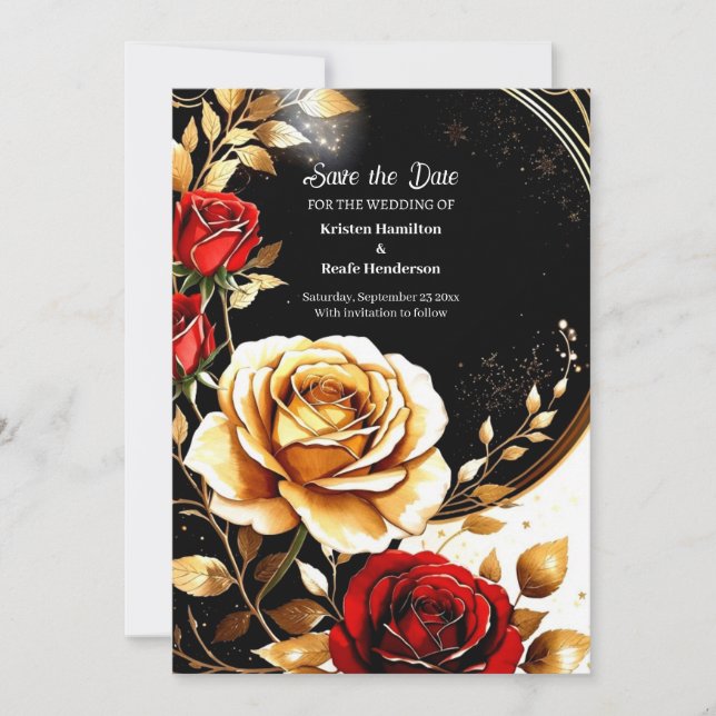 Simple Wedding Save The Date Card (Front)