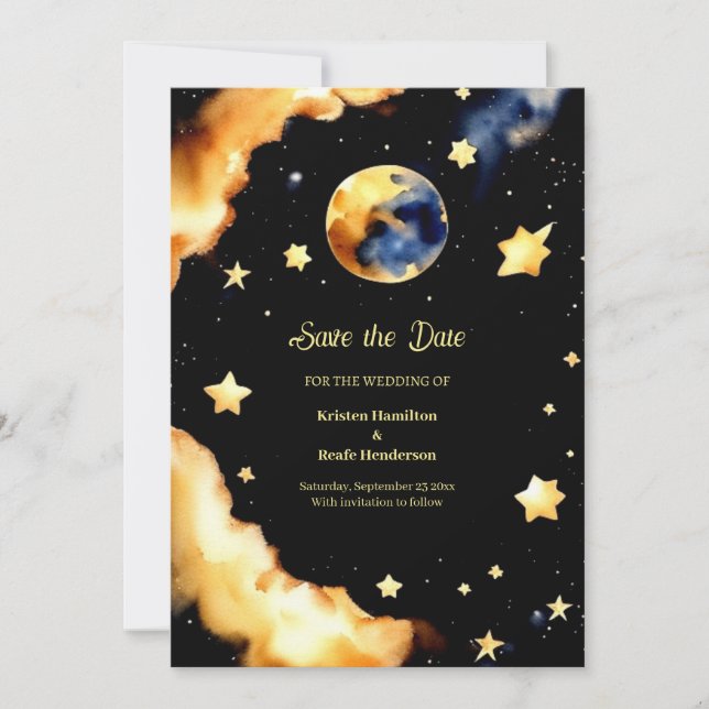 Simple Wedding Save The Date Card (Front)